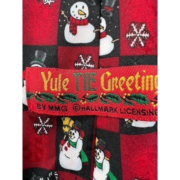 Licensed Hallmark Men's Snowman Christmas Tie 58" - Picture 3 of 3